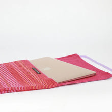 Load image into Gallery viewer, coded-laptop-case-deadstock-yarn-millicent-sanders-the_home_of_sustainable_things
